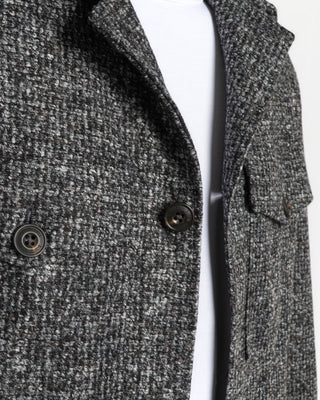 L.B.M. 1911 Donegal Grey Super Comfort Wool Overshirt