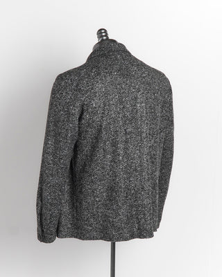 L.B.M. 1911 Donegal Grey Super Comfort Wool Jersey Overshirt