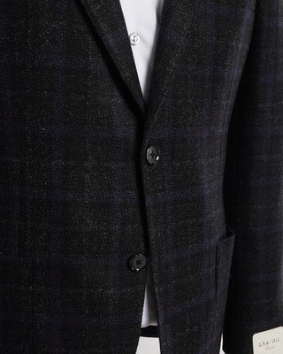 L.B.M. 1911 Wool & Cashmere Blue Shadow Check Soft Jacket