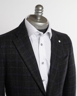 Wool & Cashmere Shadow Check Soft Jacket