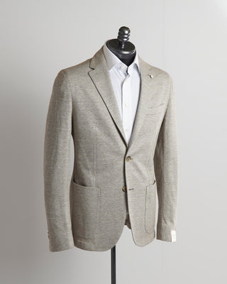 L.B.M. 1911 Heathered Pique Cotton & Linen Jersey Soft Jacket