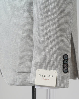 L.B.M. 1911 Solid Grey Linen & Cotton Jersey Soft Jacket