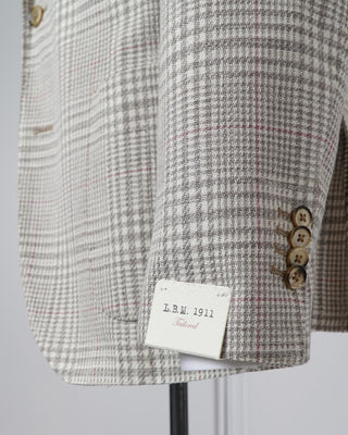 L.B.M. 1911 Two Tone Grey Pink Glencheck Soft Comfort Sport Jacket 
