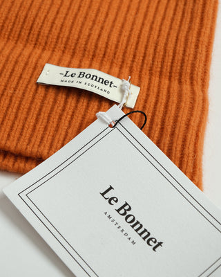 Le Bonnet Orange Lambswool & Caregora Cap