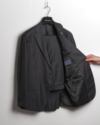 Luigi Bianchi Mantova 'Dream' Super 130's Grey Solid Wool Suit