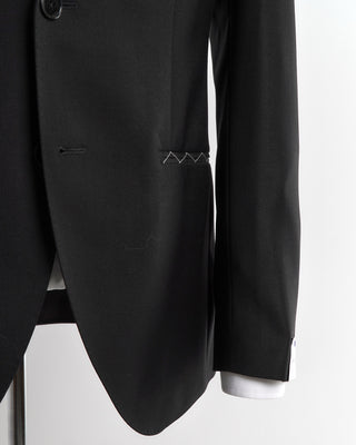 Luigi Bianchi Mantova 'Dream' Super 130's Black Wool Suit