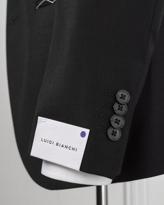 Luigi Bianchi Mantova 'Mantua' Black All Season Solid Wool Suit
