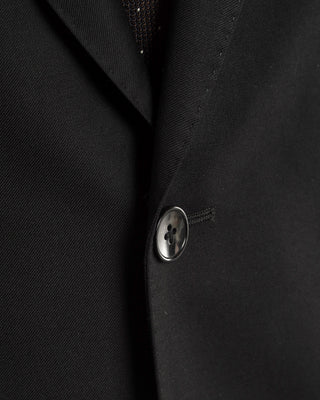 Luigi Bianchi Mantova Super 130's Black All Season Solid Wool Suit