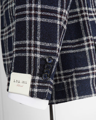 L.B.M. 1911 Navy Bold Check Bouclé Sport Jacket