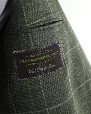 Luigi Bianchi Mantova Olive Green Wool Silk Sport Jacket