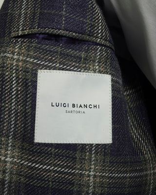 Luigi Bianchi Mantova Wool Silk Summer Check Sport Jacket