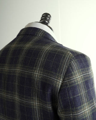 Luigi Bianchi Mantova Wool Silk Vintage Summer Check Sport Jacket
