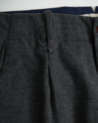 Flannel Pleated Pants / Grey