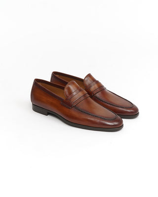 Magnanni 'Daniel' Mahogany Leather Loafers 