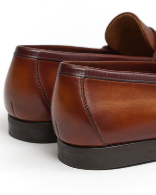 Magnanni 'Daniel' Mahogany Leather Loafers Flex comfort sole