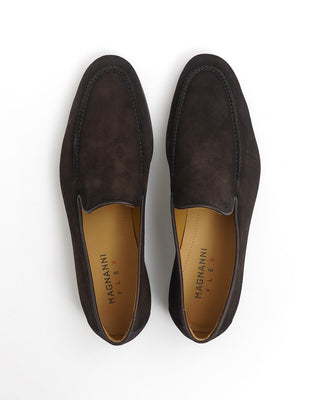 Magnanni 'Lecera' Chocolate Suede Loafers