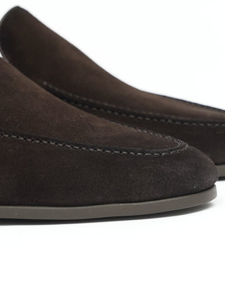 Magnanni 'Lecera' Chocolate Brown Suede Leather Loafers 