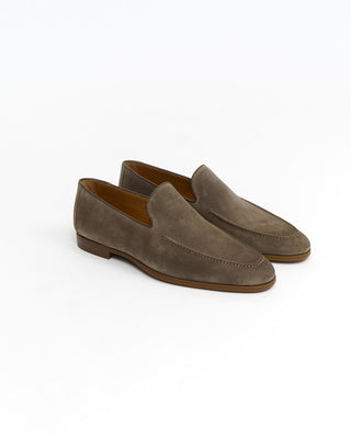 Magnanni 'Lecera' Caramel Suede Loafers with Rubber Flex Sole