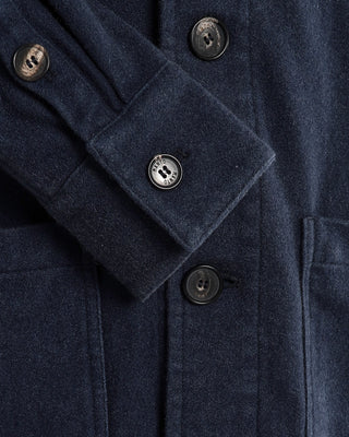 Manto Navy D.W.F. 100% Cashmere 'Elasi' Shirt Jacket