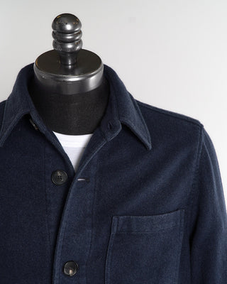 Manto Navy D.W.F. Cashmere 'Elasi' Shirt Jacket