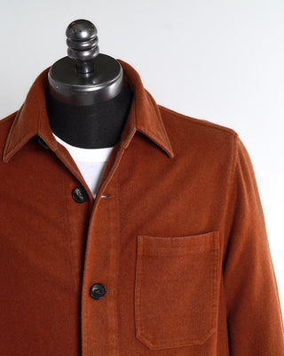 Manto Rust D.W.F. 100% Cashmere Shirt Jacket