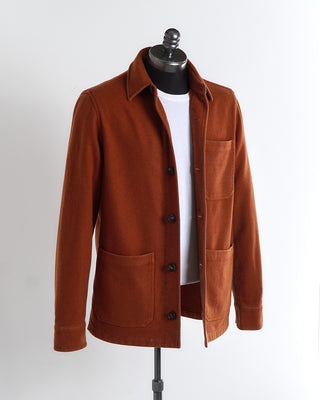Manto Rust D.W.F. 100% Cashmere 'Elasi' Shirt Jacket