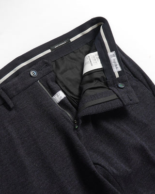 Mason's Torino Navy Micro Check Pants
