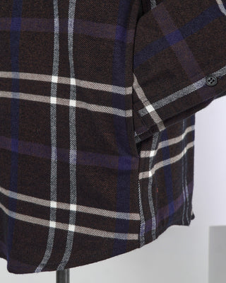 Orian Brown Flannel Check Overshirt