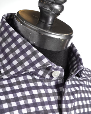 Orian Eco-Tech Blue Grey Check Shirt