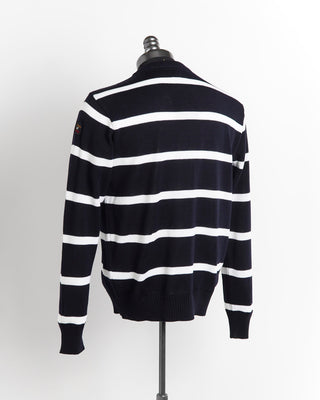 Paul & Shark Navy Cool Touch 4.0 Striped Knit Pullover Sweater