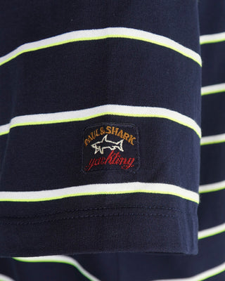 Paul & Shark Organic Cotton Navy Stripe T-Shirt