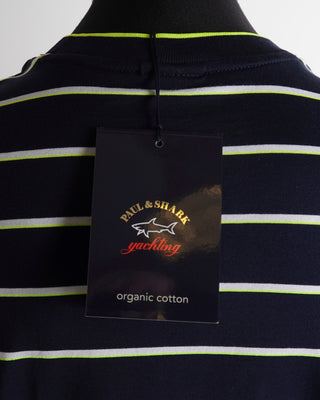 Paul & Shark Organic Cotton Navy Stripe T-Shirt