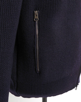 Chunky Royal Stitch Full Zip Sweater