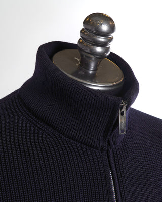 Chunky Royal Stitch Full Zip Sweater