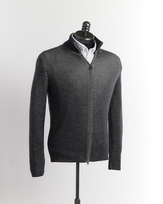 Phil Petter Double Royal Stitch Full Zip Sweater