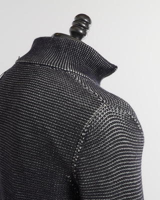 Phil Petter Double Denim Royal Stitch Full Zip Sweater