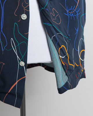Portuguese Flannel 'Doodle' Viscose Camp Collar Shirt