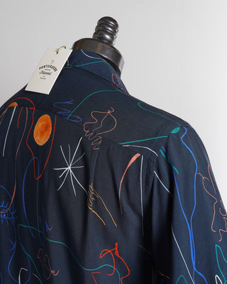 Portuguese Flannel 'Doodle' Viscose Camp Collar Shirt