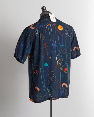 Portuguese Flannel 'Doodle' Camp Collar Shirt -