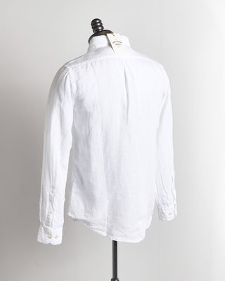 Portuguese Flannel  White Long Sleeve Linen Shirt