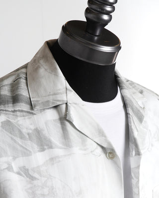 Portuguese Flannel 'Marble' Meridian Camp Collar Shirt