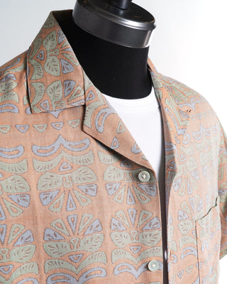 Portuguese Flannel 'Resort' Tonal Jacquard Camp Collar Shirt