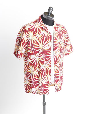 Portuguese Flannel Red Pre Flower Viscose Camp Shirt