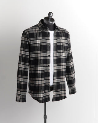 Portuguese Flannel Black & Grey 'B&B' Flannel Check Shirt