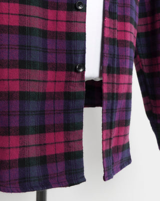 Portuguese Flannel Magenta and Purple Flannel Check Shirt