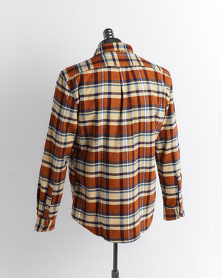 Portuguese Flannel 'Fall Palette' Flannel Pale Yellow and Orange Check Shirt