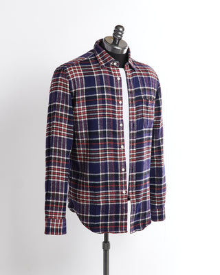 Portuguese Flannel 'Modern Check' Cotton Flannel Shirt