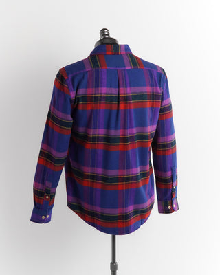 Portuguese Flannel Blue Red 'Offer' Flannel Check Shirt Back