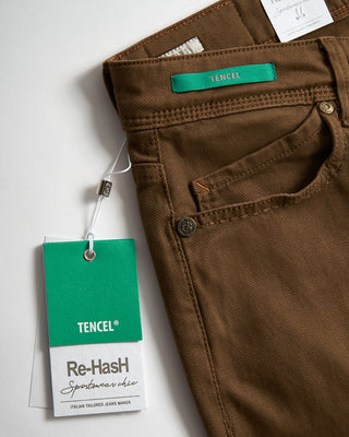 Re-Hash Cognac 'Rubens' Twill Cotton Tencel Pants