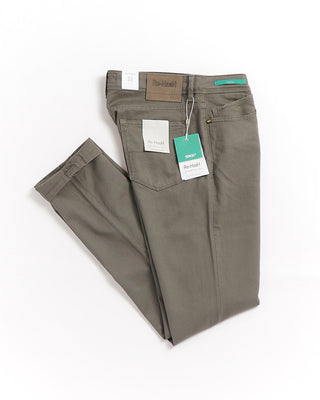 Re-HasH 'Rubens' Taupe Cotton-Tencel Twill Five Pocket Pants
